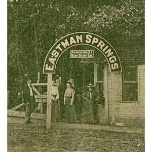 Antique 1916 Ephemera Litho Postcard Souvenir Entrance Eastman Springs Resort